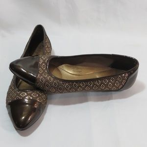 Soft Style a Hush Puppies Glittery Brown Flats